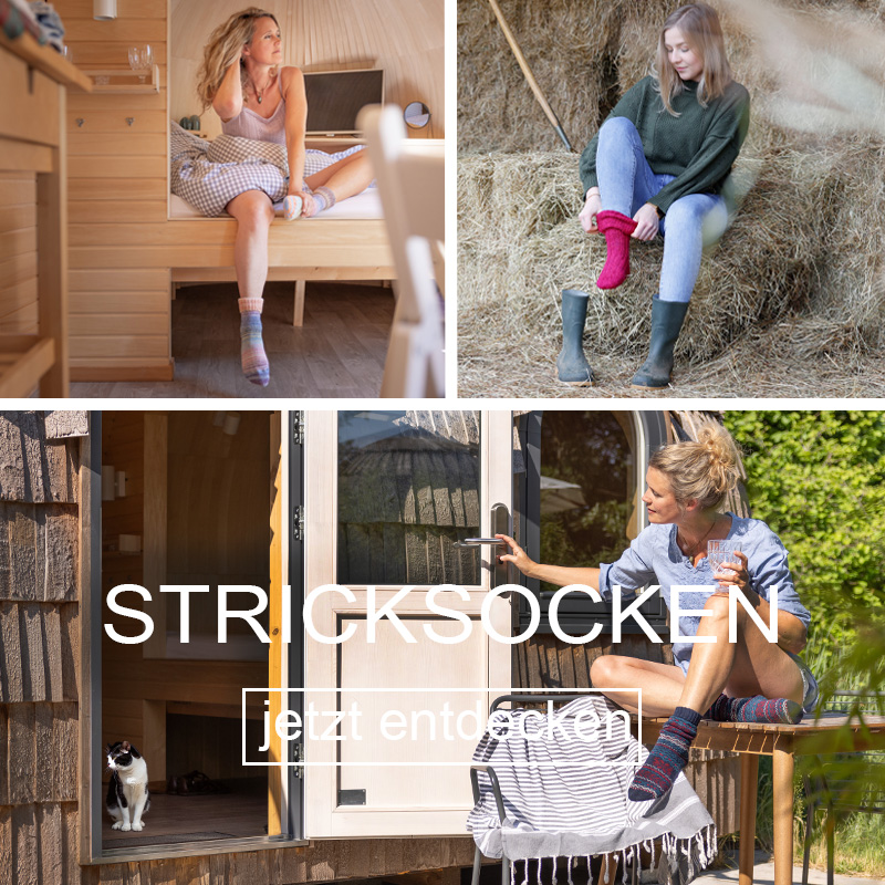 Bunte Stricksocken und Wollsocken 